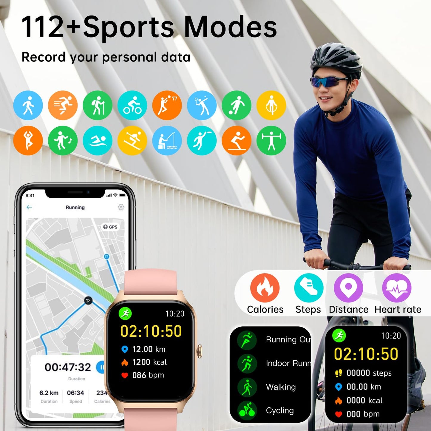 Smart Watch for Women Fitness Tracker: Waterproof Make/Answer Call Smart Watches for Women Running Digital Mens Watches Step Smartwatch Android Phones iPhone Samsung Compatible Heart Rate Monitor