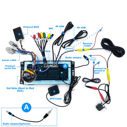 Car Radio for Jeep Wrangler JK 2007-2017, Dodge Ram 1500/2500/3500 2009-2012, Dodge Avenger 2008-2014, Jeep Compass Patriot 2009-2016, Touch Screen Stereo, Wireless CarPlay Bluetooth WiFi GPS FM SWC
