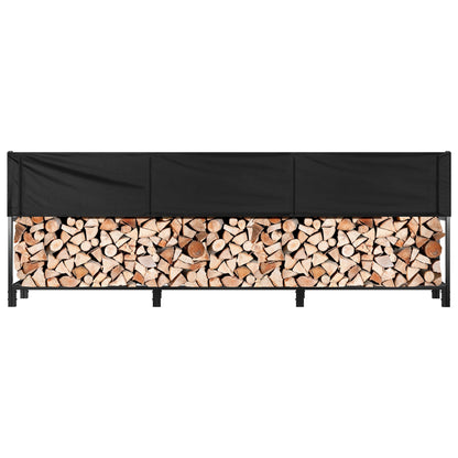 VIVOHOME Upgraded Heavy Duty 12 ft 3/4 Cord Firewood Rack Outdoor with Cover Combo Set 12ft Waterproof Firewood Log Rack Cover, Heavy Duty 600D Oxford Outdoor Weather Resistant
