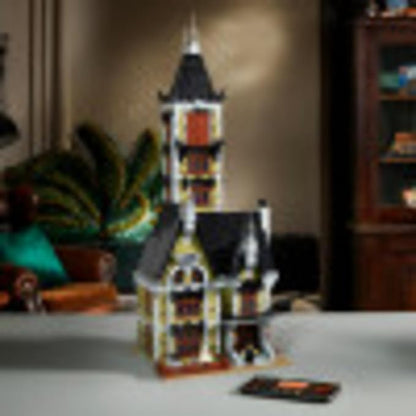 LEGO Icons Haunted House Building Set 10273 Haunted House Kit Creative Crafts for Adults and Family Powered Up Ready Building Kit with 10 Minifigures Halloween Decoration to Build Together
