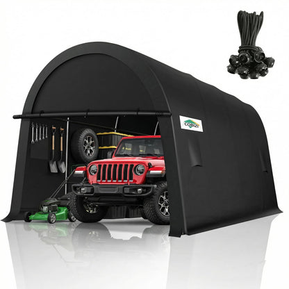COBIZI Carport Canopy 12x20 Heavy Duty Portable Garage, All-Season Portable Car Ports & Outdoor Storage Shed, Galvanized Frame Vehicle Shelter with Removable Doors and Vents