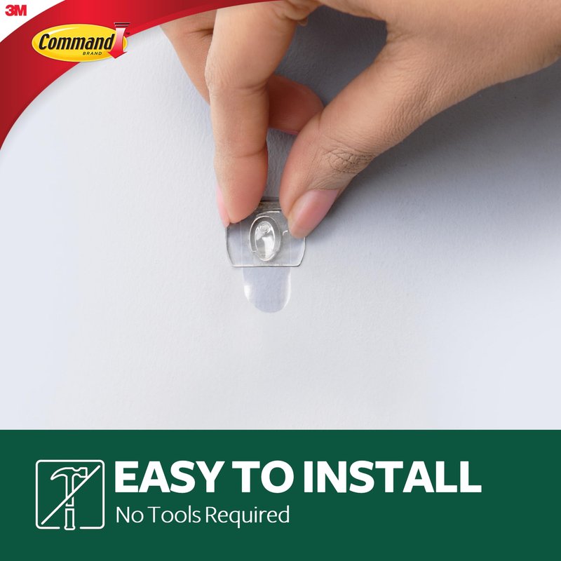 Command Decorating Clips, Pack of 20 Mini Hooks and 24 Small Adhesive Strips