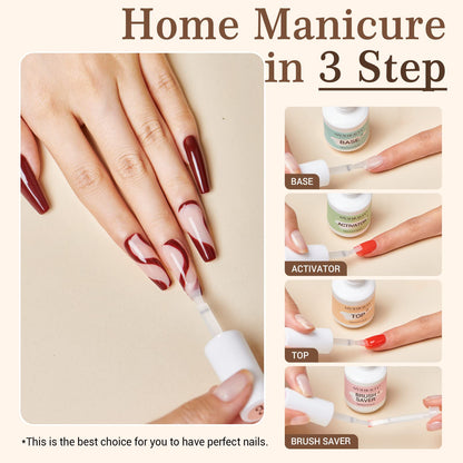 AZUREBEAUTY 31 Pcs Dip Powder Nail Kit 20 Colors Glitter Nude Brown Pink White Gray Dip Powder Liquid Set with Top/Base Coat Activator for French Nails Art Manicure DIY Salon Women Valentine's Gift
