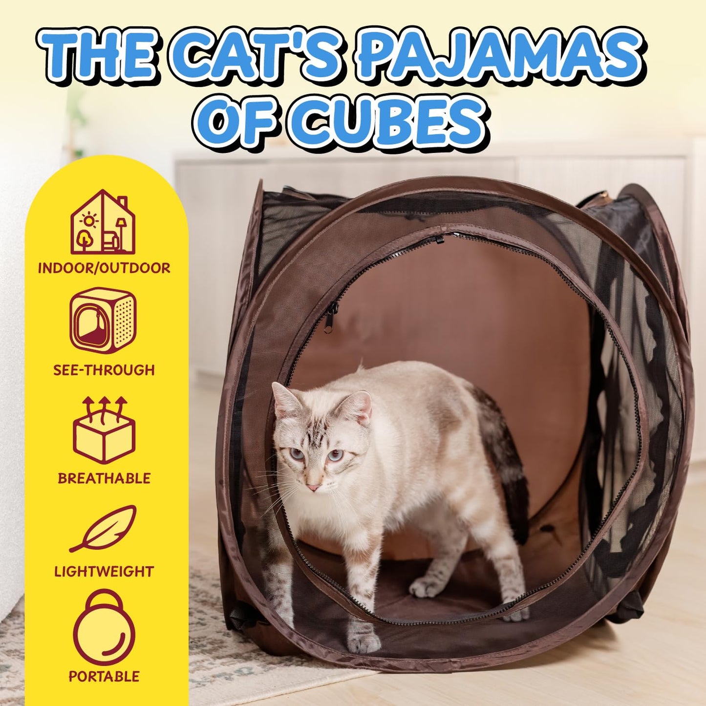Snarky Pets Square Cat Tunnel & Cube Mega Bundle – Modular Indoor Cat Playground with 4 Tunnels & 4 Cubes