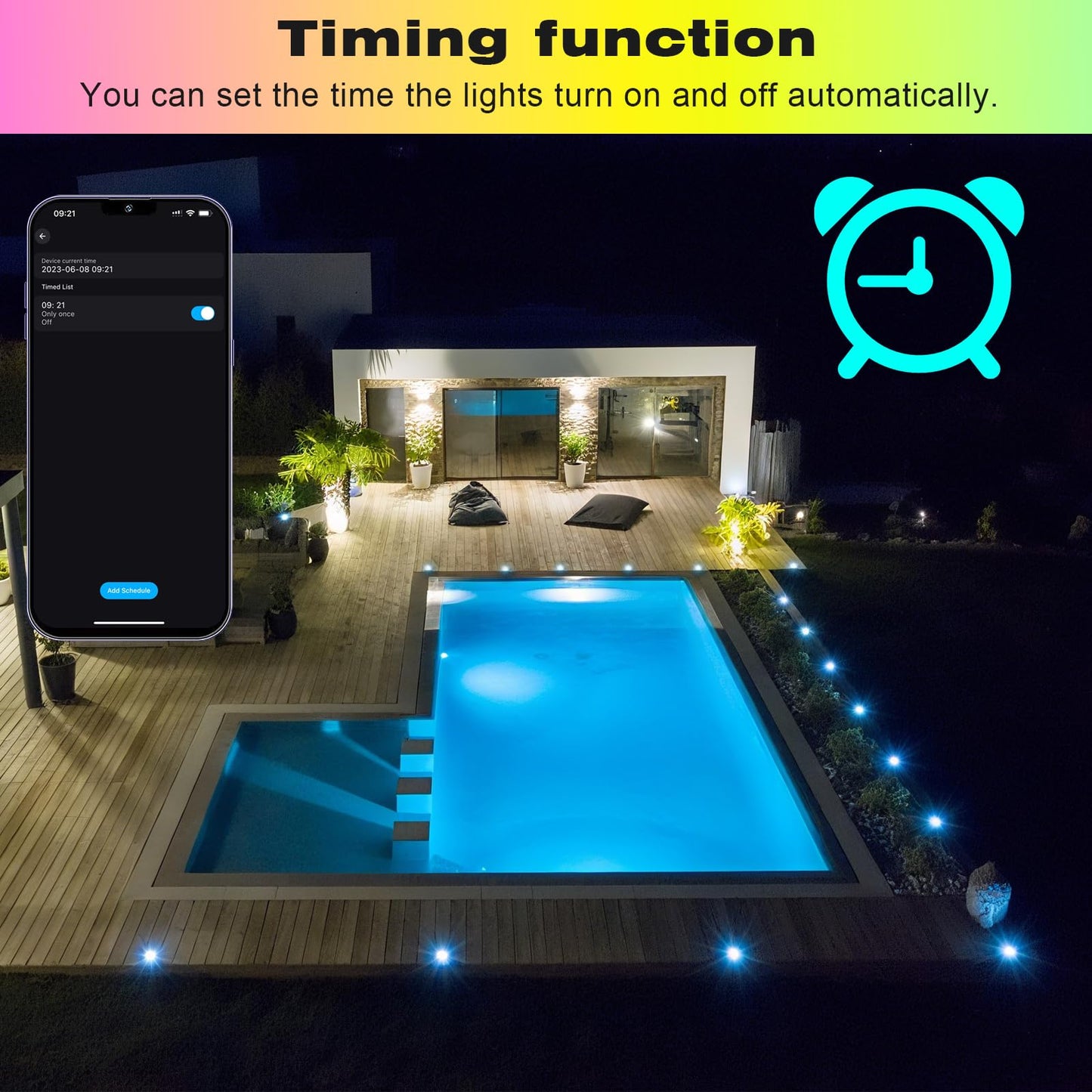 FVTLED WiFi LED Deck Lights Kit, 20 Pack D35 RGB Low Voltage LED Stair Step Light Outdoor IP65 Waterproof Recessed Deck Lighting, Compatible with Alexa Google Home, Bronze
