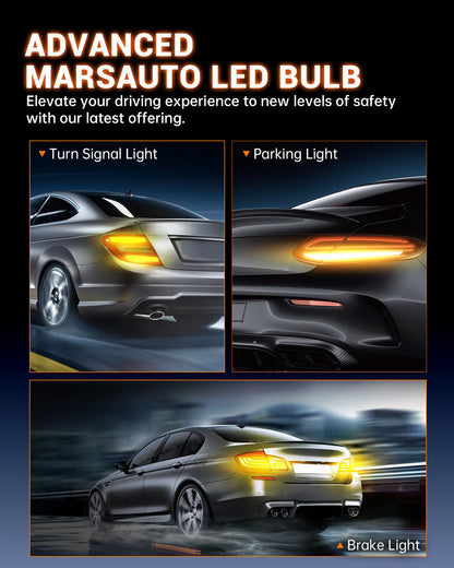 SEALIGHT 7443 LED Bulb Amber Yellow Turn Signal Light 3600LM 30W Pack of 2