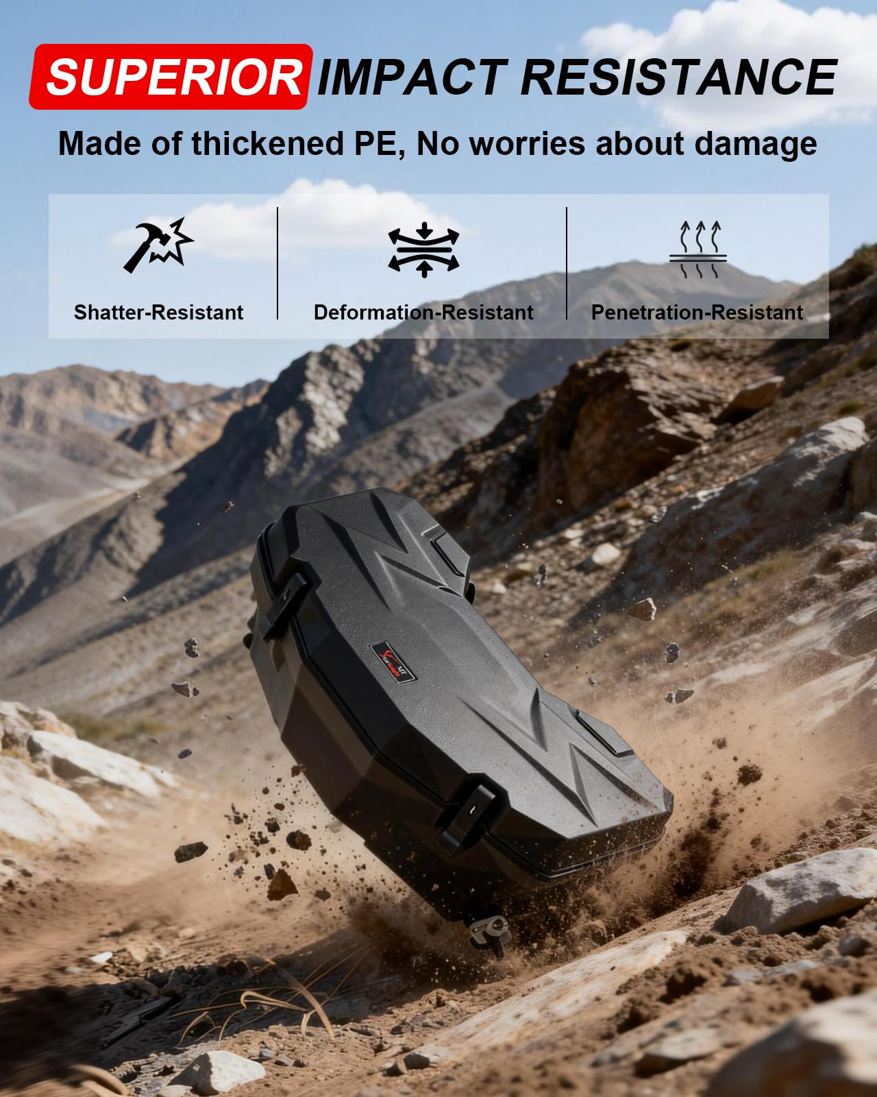 StarknightMT X3 Rear Storage Box, 8GAL Waterproof Cargo Box Compatible with Maverick X3, Outlander (Except 6x6), Renegade, OEM Replace #715004778 w/h Mounting System