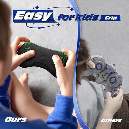 Tecnock Remote Control Car 2.4GHz RC Cars with USB-C Easy Charging 4WD Double Sided 360° Rotates and Flips RC Stunt Car Toys Gift for Boys and Girls Ages 6-8 8-12