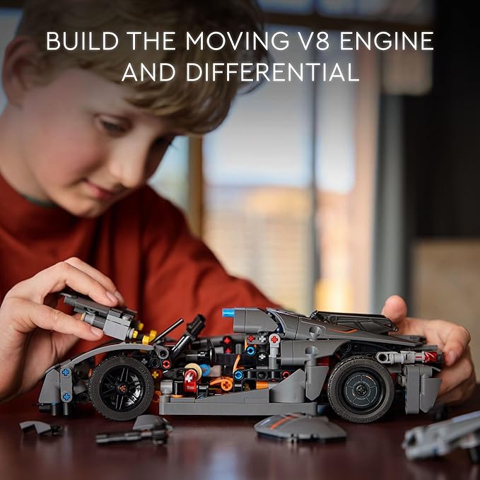 LEGO Technic Koenigsegg Jesko Absolut Grey Hypercar Sports Car Building Set for Boys and Girls Vehicle Racing for Kids Buildable Model Kit Sport Car Toy Motor Enthusiasts’ Gift 42173