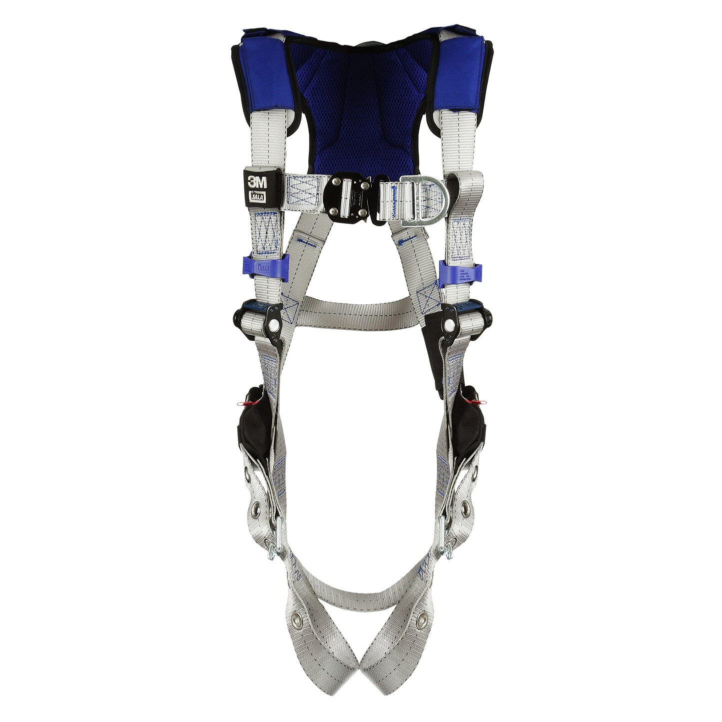 DBI-Sala 3M DBI-SALA ExoFit X100 Comfort Vest Climbing Harness Fall Protection, OSHA, ANSI, Front and Back D-Rings, Tongue Buckle Leg Straps, Quick Connect Chest Buckle, Zinc Plated Steel, 1401119, 2X