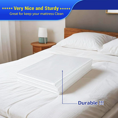 Queen Size Mattress Bag - Heavy-Duty Plastic Protector for Moving | 1PK Mattress Cover