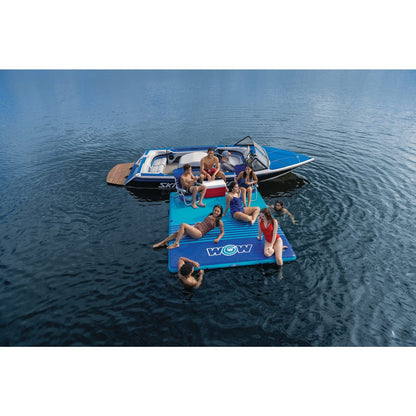 Wow Sports Vacation Station Inflatable Floating Dock - 10 x 8 x 6 in - for Boating & Lakes - for Kids & Adults