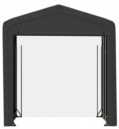 ShelterLogic ShelterTube Garage & Storage Shelter, 14' x 18' x 16' Heavy-Duty Steel Frame Wind and Snow-Load Rated Enclosure, Gray