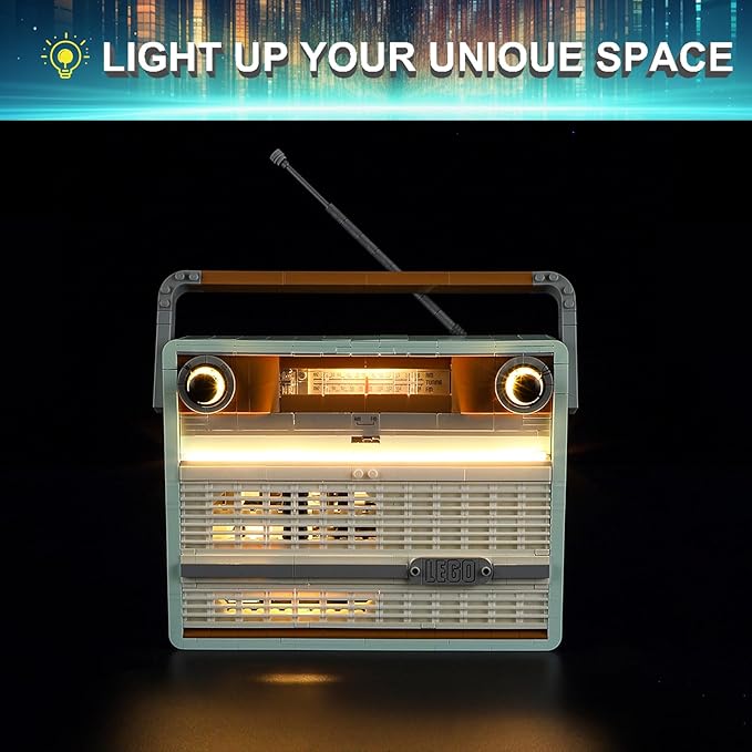 LED Light Kit for Lego 10334 Retro Radio Set Compatible with Lego 10334 Building Blocks Model(Not Include Blocks Set)