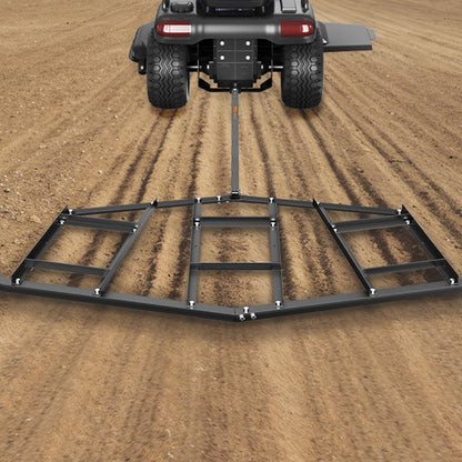 VEVOR Driveway Drag, 84" Width Tow Behind Q235 Steel Grader with Adjustable Bars, Support up to 50 lbs, for ATVs, UTVs, Garden Lawn Tractors, Black