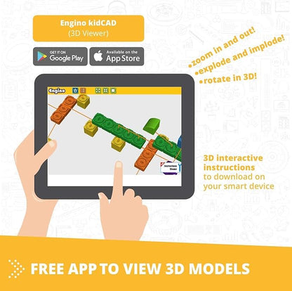 Engino STEAM Labs Learning About Aircrafts Building Blocks for Ages 3+ Construction Kit STEM Kit for Girls &amp Boys Learning &amp Education Toys Steam Toys Toddler Activities (5 Models)