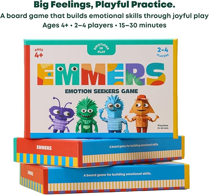 Emotion Seekers Game – Kids Board Game for Social Emotional Learning – Teaches Social Skills Emotion Regulation &amp Empathy – Families &amp Therapy Educational Tool – Ages 4+