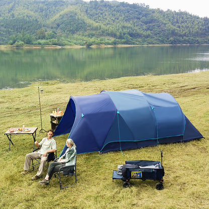 Timber Ridge 8 Person Camping Tent with Large Porch, Portable Waterproof Windproof Family Tent with Rainfly Carry Bag Room Divider, Easy Set-up Tent with Excellent Ventilation for Camping, 3 Season