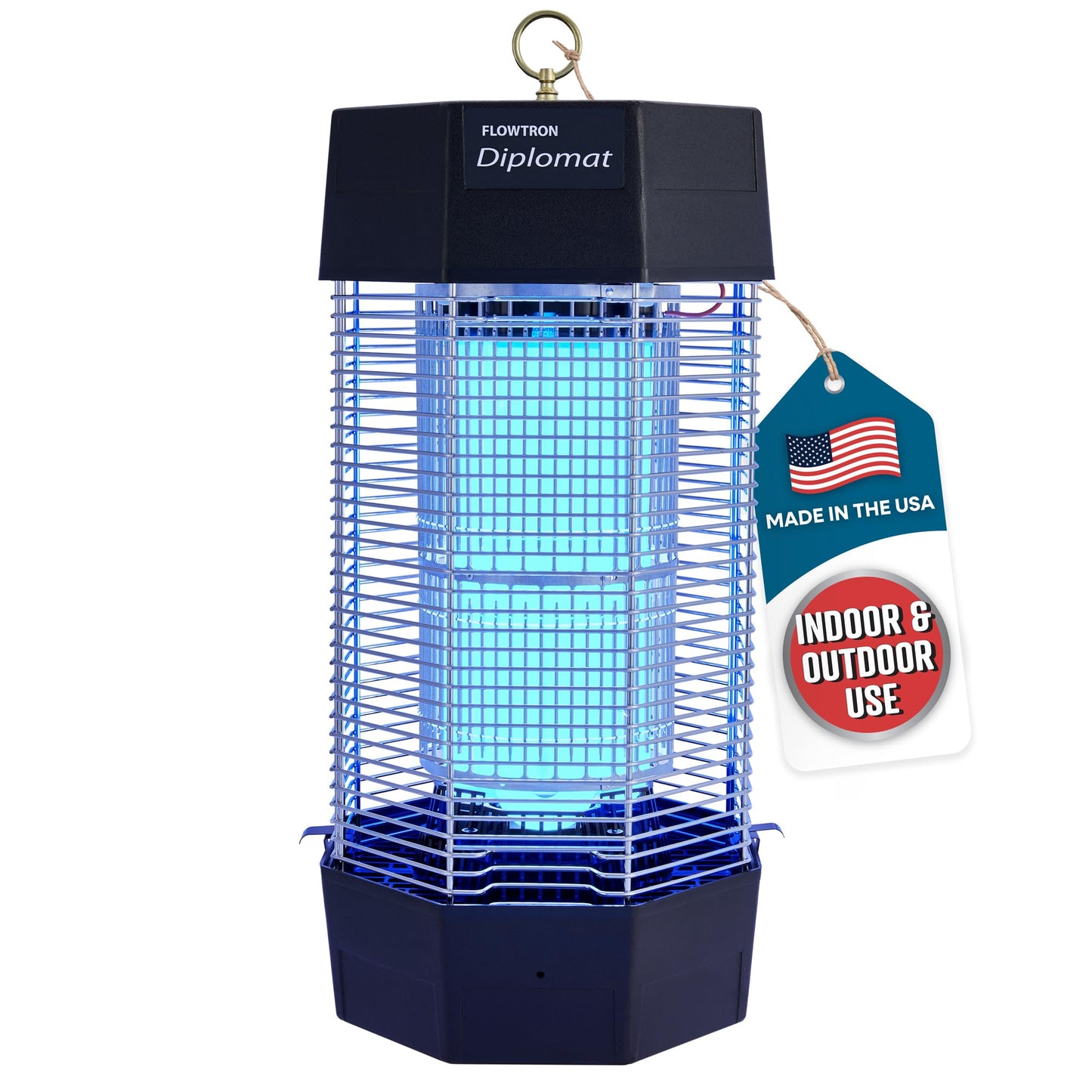 Flowtron Indoor/Outdoor Fly Control, 2000 sq.ft Indoor & 2 Acre Outdoor Insect Control with Dual Lure Method, 120W UV Light & Fly Sex Lure/Octenol for Flies and Mosquitoes, UL Certified