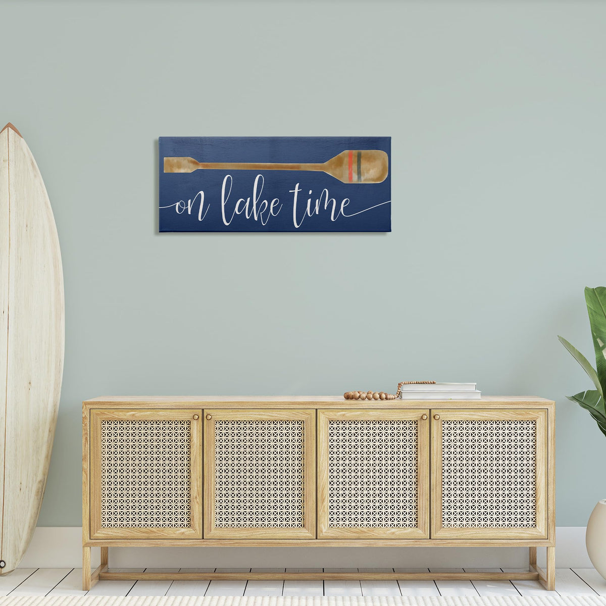 'On Lake Time with Oar'| Canvas Art