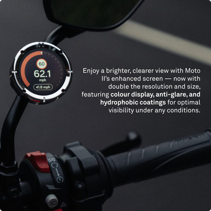 Beeline Moto II Classic Edition - Next Gen Motorcycle GPS Tracker | Compact Design, Waterproof Build, Simple Display & 14-Hour Battery | Glove Friendly Motorcycle Sat Nav Perfect for Adventure