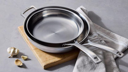 Le Creuset Stainless Steel Classic 3-Ply Fry Pan, 12"