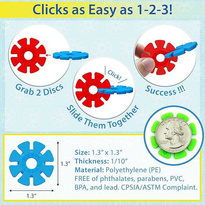 Brain Flakes 2500 Piece Build 'n' Build Kit - A Creative and Educational Alternative to Building Blocks - Wheel Pieces and Special Parts Included - A Great Stem Toy for Both Boys and Girls