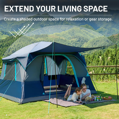 Timber Ridge 6 Person Camping Tent, Large Family Tents Cabin Tent with Vestibule and Storage Pockets, Waterproof PU2000mm Tent for Camping Accessories