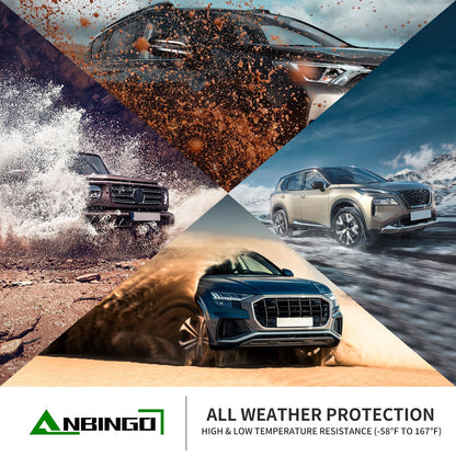 ANBINGO® Floor Mats & Backseat Cargo Liner for Kia Seltos 2024 2025 2026, TPE All Weather Mats 2024 2025 2026 Seltos S, LX, EX, X-Line, Cargo Tray in The Highest Position (Only for U.S.A. and Canada)