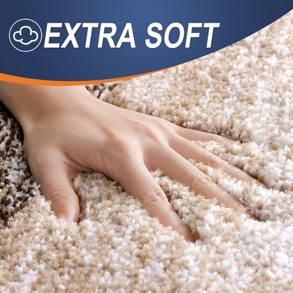 OLANLY Microfiber Bath Rugs - Extra Soft & Absorbent | 24x16 Light Brown Washable Mat