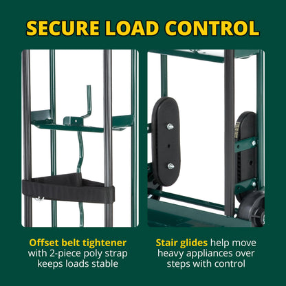 Harper Trucks 6781 Appliance Hand Truck, Dark Green