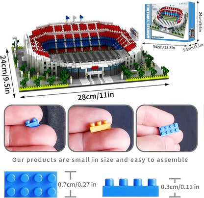 Barcelona Style Soccer Stadium Micro Mini Building Blocks Sets Soccer Stadium Model Toys for Adults and Kids 3500+PCS