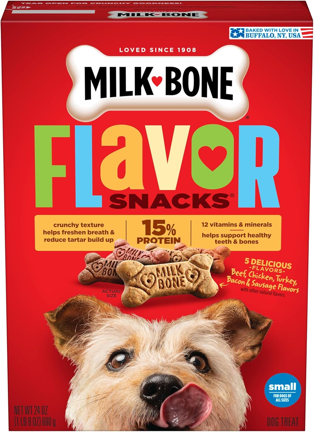 Milk-Bone Dog Treats - Flavorful Small Biscuits for Dogs | 24 Ounce Pack