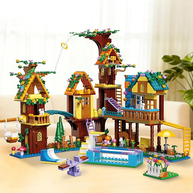 Tree House Building Set Compatible with Lego Friend 947 PCS Adventure Camp Building Toy Forest House Building Kit Birthday Gift for Adult Age 14+ Years