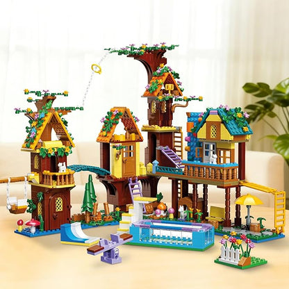 Tree House Building Set Compatible with Lego Friend 947 PCS Adventure Camp Building Toy Forest House Building Kit Birthday Gift for Adult Age 14+ Years