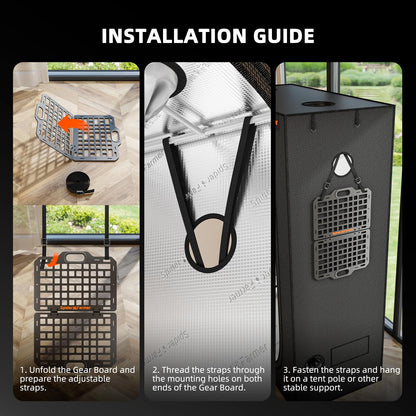 Spider Farmer Grow Tent Gear Board with 2.3x2.3 Grow Tent 28"x28"x63" for Indoor Plant Growing