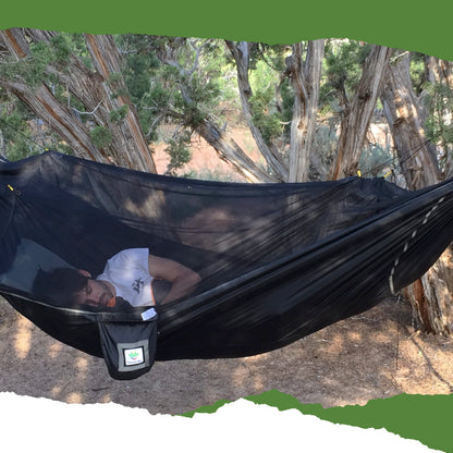 Hammock Bliss Sky Bed Bug Free - Insect Free Hanging Tent That Hangs Like A Hammock But Sleeps Like A Bed - Unique Asymmetrical Design Creates An Amazing Lay Flat Camping Hammock Sleeping Experience