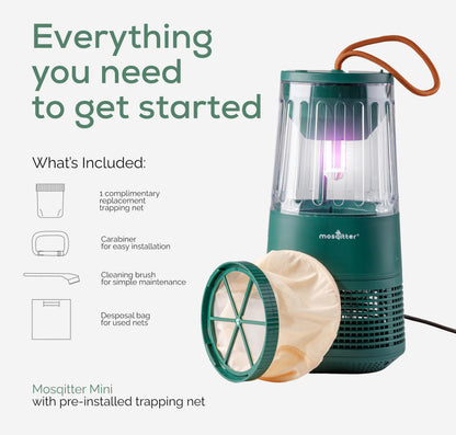 Mosquito Killer Outdoor, Indoor Flying Mosquito Trap, 1 Acre Coverage, Flying Insect Trap, Indoor Bug Catcher Plug in, Compact Mini Size