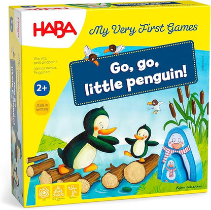 HABA My Very First Games Go Go Little Penguin Toddler Learning Game and Cooperative Toddler Board Games for 2 Years and up Made in Germany
