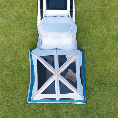 UNP SUV Tent for Camping, 6-Person Car Camping, SUV Tailgate Tent for Outdoor, Easy Set Up with Rainfly 10'x9'x78in(H) (Ocean Blue)