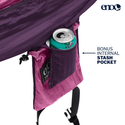 ENO Bundle, Includes The SingleNest Hammock & Atlas Suspension System, Lightweight, Durable Hammock with Straps for Camping, Hiking & Travel, Berry/Plum