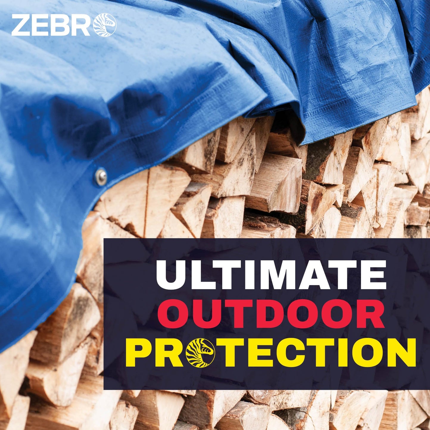 30' x 60' Blue Tarp with Grommets Reinforced - 5 Mil Thick - Durable UV Resistant Plastic Tarps Waterproof - Large Tarpaulin Cover for Outdoor Camping Over/Under Tent Tarp RV Roof Rain - Zebro
