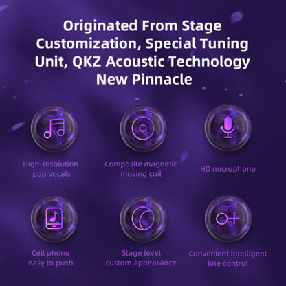 HJX QKZ AK6 Pro Wired IEM for Gaming Earbuds with MIC, in Ear Monitor Headphones, Deep Bass Sound, 1DD 11mm Dynamic Driver, IEM for Music Video Calling(Colors)
