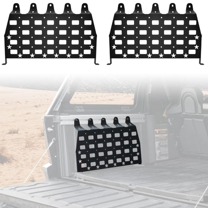 KEWISAUTO Rear Cargo Bed Side Molle Panels for Polaris Xpedition ADV 2024-2026 Accessories, 2 PCS Iron Rear Storage Tool Organizer Cargo Shelf Rack Side Molle Panels for Xpedition ADV 5 2024-2026