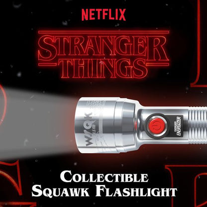 Energizer Stranger Things Squawk Retro LED Flashlight, Water Resistant and Drop Tested Camping Flashlight, Limited Edition, 250 Lumens