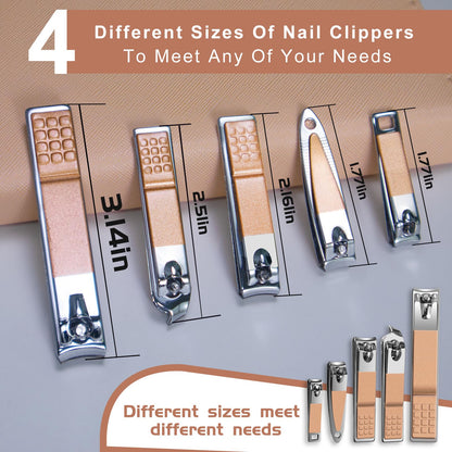 Manicure Set 30 in 1 Nail Clipper set, REDFLOW nail clippers, fingernail & toenail clippers, Manicure Tools, pedicure tools, Suitable for Travel Manicure Kit, Nail Set Kit With Everything Profe