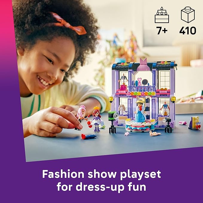 LEGO Friends Heartlake City Fashion Show Building Toy for Girls &amp Boys - Pretend Play Set for Kids Ages 7+ - W/Paisley Liann &amp Nova Minidolls &amp Accessories - Gift Idea for Birthdays - 42