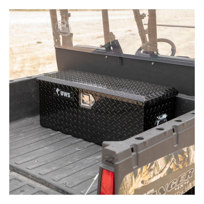 UWS EC20012 32-Inch Gloss Black Heavy-Wall Aluminum ATV Storage Box, RigidCore Lid