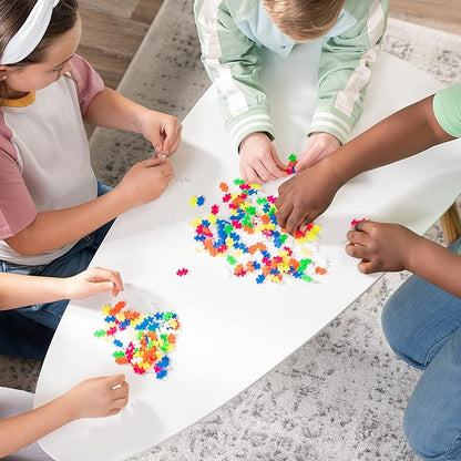 PLUS PLUS - Open Play Set - 3600 Piece in Storage Tub - Basic Neon and Pastel Mix - Construction Building Stem Toy Interlocking Mini Puzzle Blocks for Kids