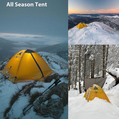 GEERTOP 2 Person Camping Tent Lightweight 4 Season Waterproof Double Layer All Weather Outdoor Survival Gear for Backpacking Hiking Travel - Easy Set Up